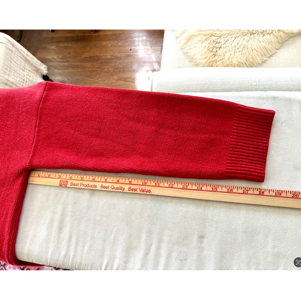 REFORMATION Brooklyn Organic Cotton Polo Sweater in Sundried Tomato - S - Picture 13 of 13